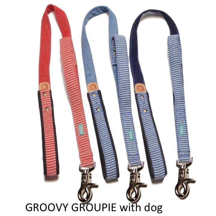 大型犬 リード サイドグリップ  【  デニムとヒッコリー  】 安心 安全 ダブルナスカン ダブルリード オプション |  | 03
