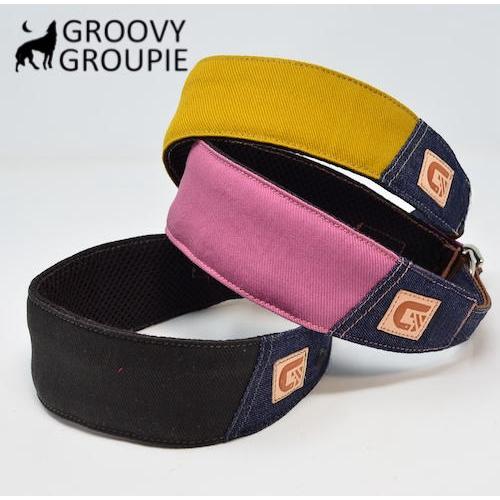 ハーフチョーク 小型犬 S 幅広 首輪 に変更可能 【 ツイル ＆ デニム