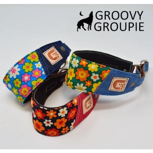チワワなど超小型犬に ソフトクッション付きで優しい レトロ風花柄 ハーフチョーク Ch18ss Groovygroupie With Dog 通販 Yahoo ショッピング