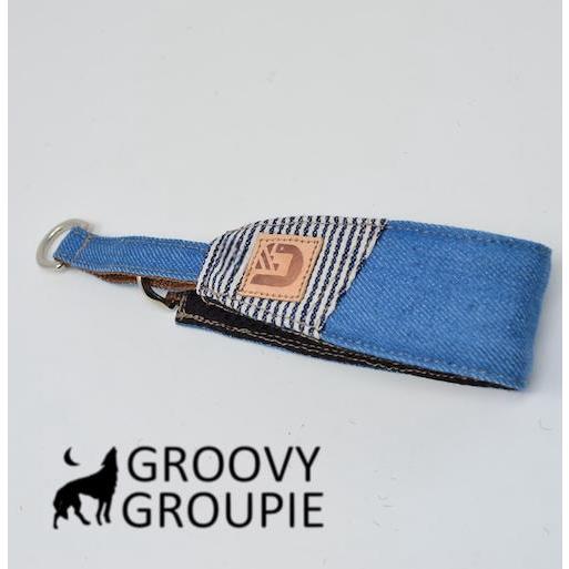 ハーフチョーク 小型犬 S 幅広 首輪 に変更可能 【 岡山デニム