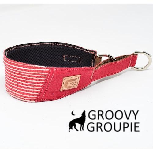 ハーフチョーク 超小型犬 SS XS 幅広 首輪 に変更可能 【 ヒッコリー