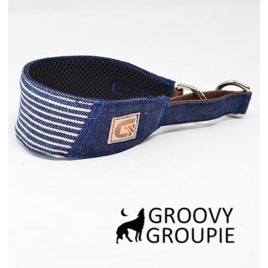 ハーフチョーク 超小型犬 SS XS 幅広 首輪 に変更可能 【 ヒッコリー