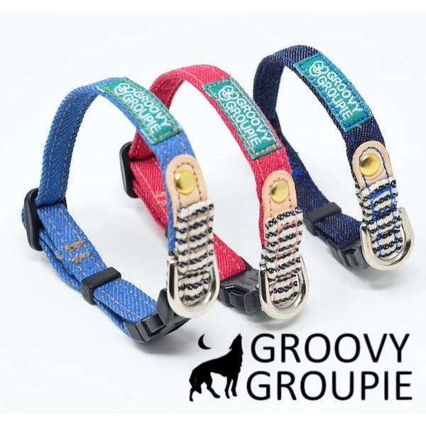 首輪 超小型犬 やわらか【 XXS15cm から 1キロ以下 対応 】 デニムと