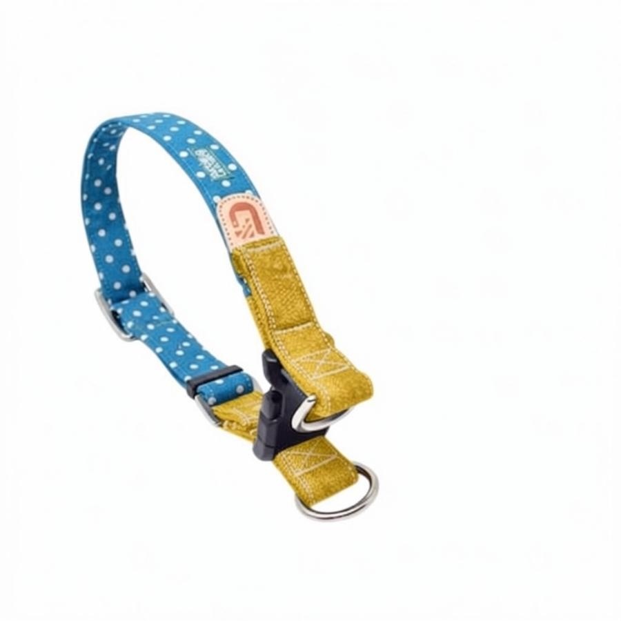 首輪 大型犬 Lサイズ ダブルDカン ダブルリング 【 水玉 ドット ツイル