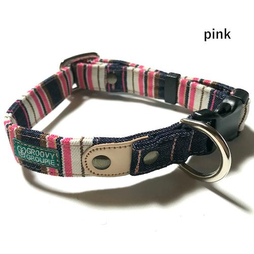 首輪 犬 中型犬用 Mサイズ 【 マルチストライプ 】 オーダーメイド