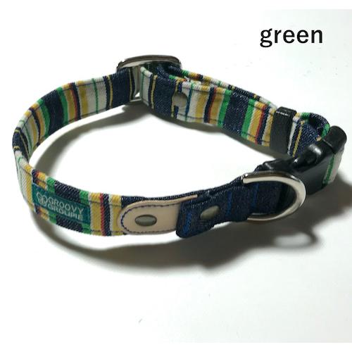 首輪 犬 中型犬用 Mサイズ 【 マルチストライプ 】 オーダーメイド