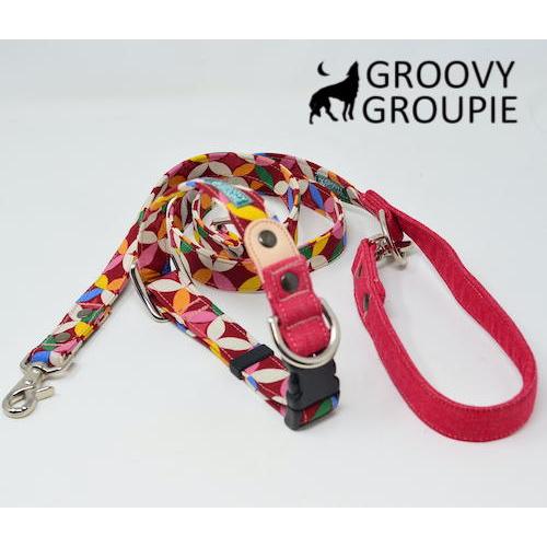 首輪 犬 中型犬用 Mサイズ 【 和柄七宝 】 オーダーメイド ダブルDカン