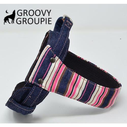 マルチストライプ&インディゴデニム クイックハーネス【小型犬用S