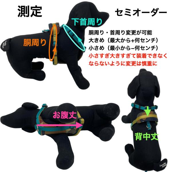 小型犬・中型犬】抜けにくいY型ハーネス 【自分だけのデザインに