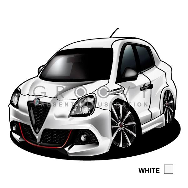 車好き プレゼント アルファロメオ ジュリエッタ スーパーパックスポーツ 車 イラスト A4版高級フレーム グルービー alfaromeo アート パーツ｜groovys｜03