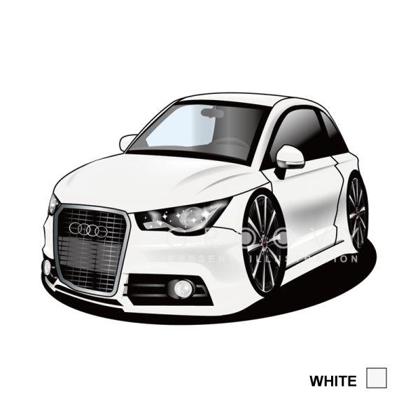 車好き プレゼント アウディ A1 車 イラスト 2L版 グルービー audi AUDI エイワン クーペ アート パーツ オーナー グッズ ギフト アクセサリー｜groovys｜04