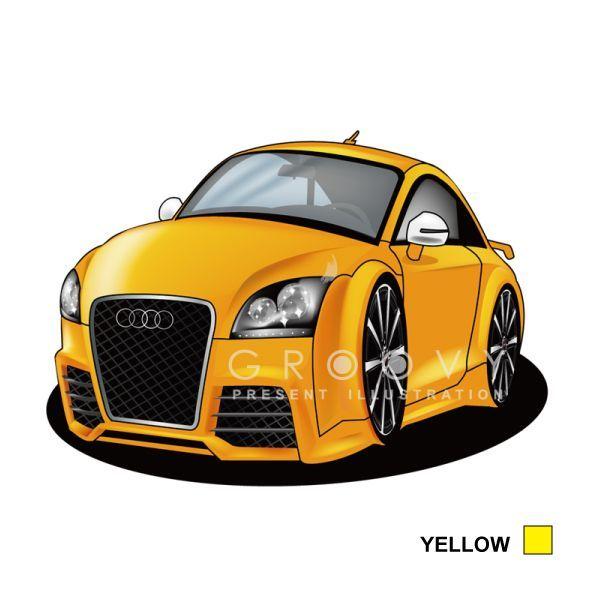 車好き プレゼント アウディ TT 車 イラスト A4版フレーム グルービー