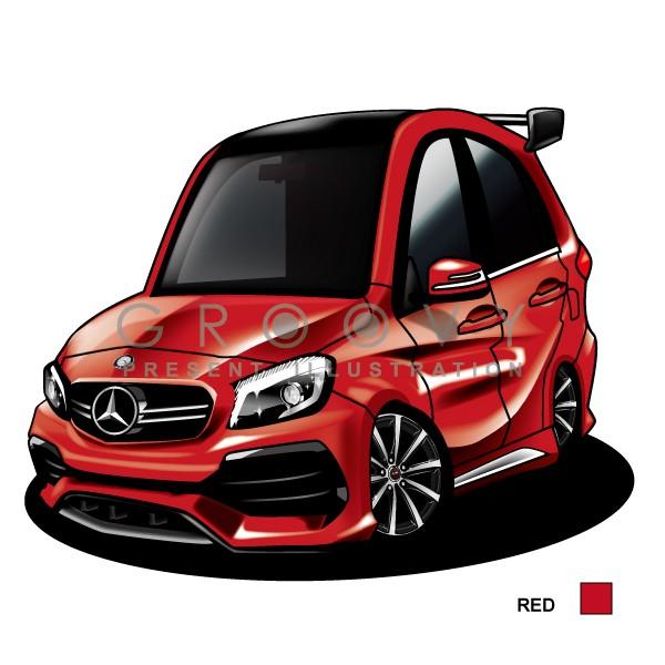 車好き プレゼント メルセデス ベンツ A クラス w176AMG 車 イラスト A4版 グルービー Aクラス アート パーツ オーナー グッズ ギフト アクセサリー｜groovys｜02