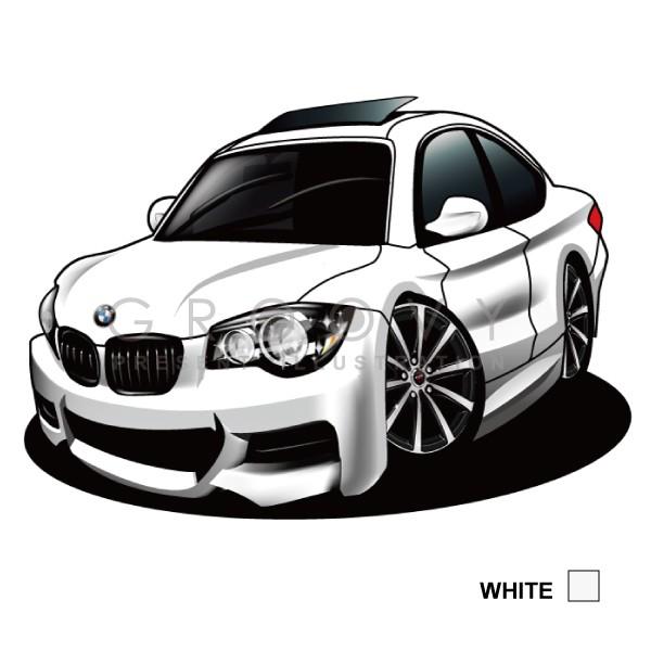 車好き プレゼント BMW 1シリーズ クーペ 車 イラスト A4版フレーム