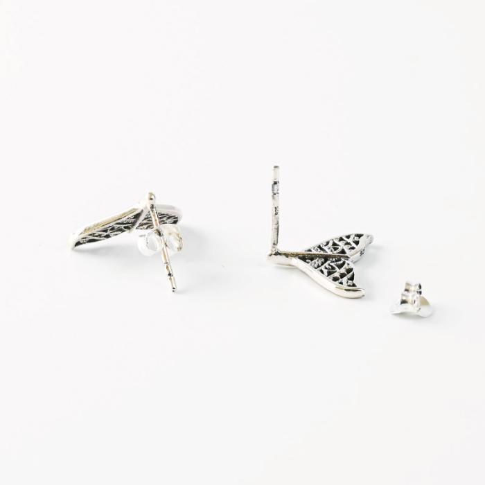 シルバー 925 ピアス 両耳 セット クジラ しっぽ マーメイド 人魚