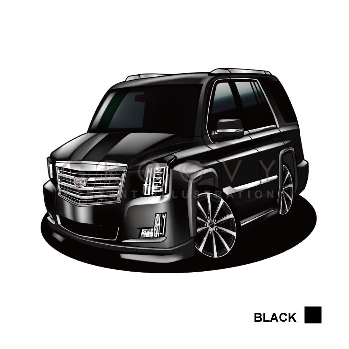 車好き プレゼント キャデラック エスカレード 4代目 車 イラスト A4版