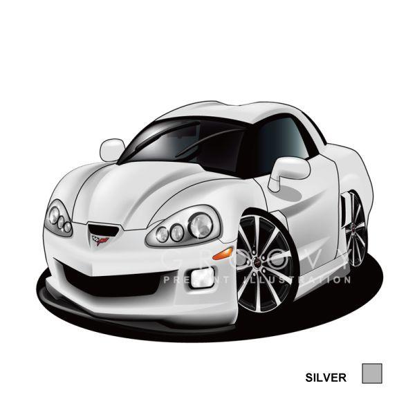 車好き プレゼント シボレー コルベット 車 イラスト A4版 グルービー