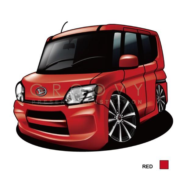 車のパーツ Tanto 車好き プレゼント ダイハツ タント 車 イラスト A4版高級フレーム