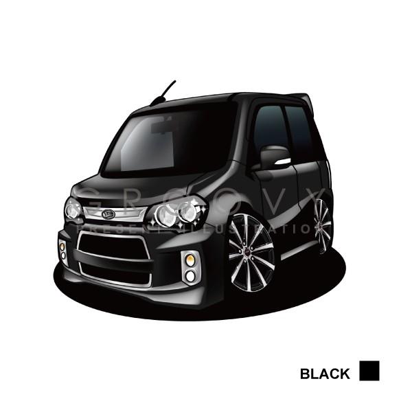 車好き プレゼント ダイハツ タント exeカスタム 車 イラスト A4版高級