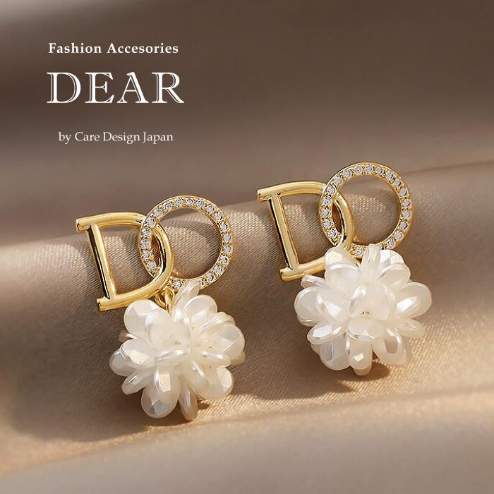 Dear ピアス 人気 ローマ字D O アルファベット イニシャル ゴールド 