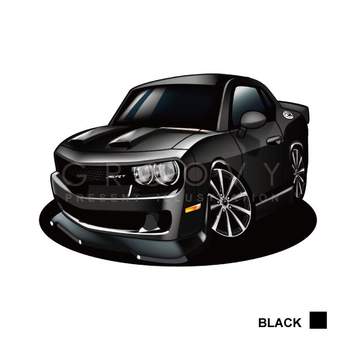 車好き プレゼント ダッジ チャレンジャー 2019ver2 車 イラスト DODGE