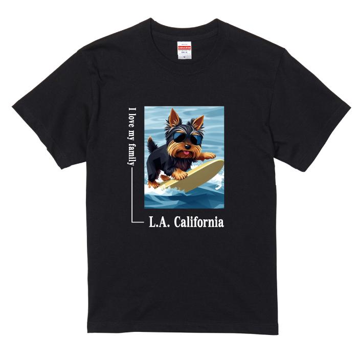 愛犬 名入れ Tシャツ 犬 ヨークシャテリア ブラック ゴールド 選べる 