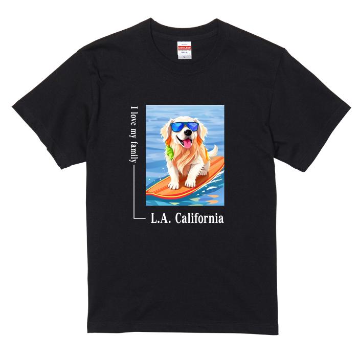 愛犬 Tシャツ 犬 ゴールデンレトリバー ライトゴールデン サーフィン