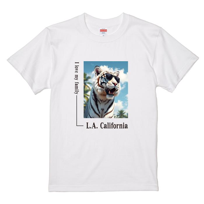 United Athle（ユナイテッドアスレ） ホワイトタイガー 動物 Tシャツ