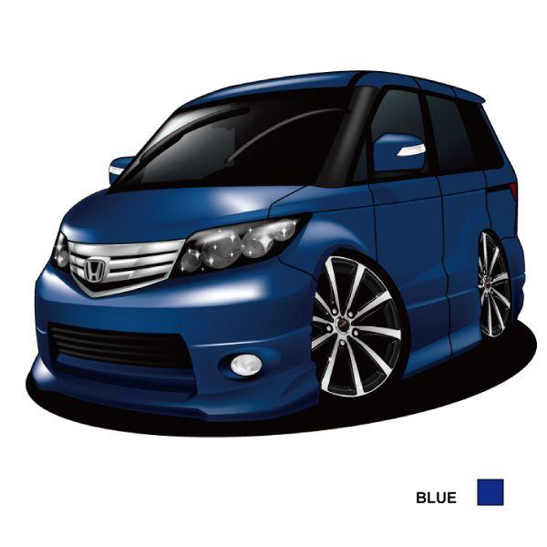 車好き プレゼント ホンダ エリシオン プレステージ 車 イラスト 2L版