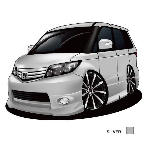車好き プレゼント ホンダ エリシオン プレステージ 車 イラスト A4版