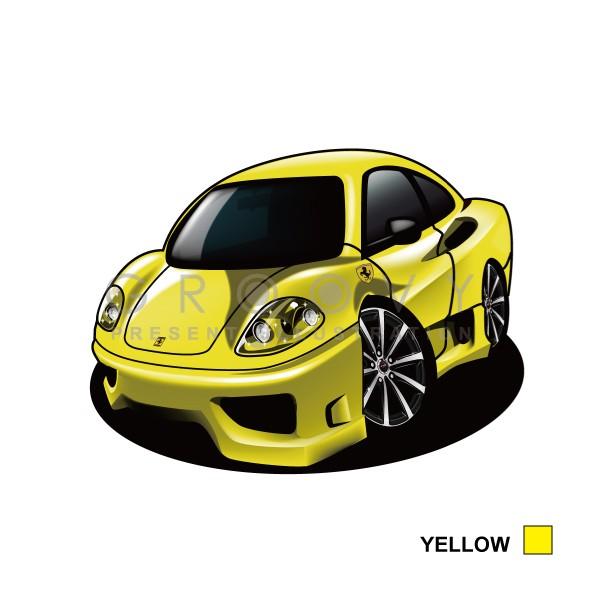 車好き プレゼント フェラーリ 360 モデナ 車 イラスト A4版高級