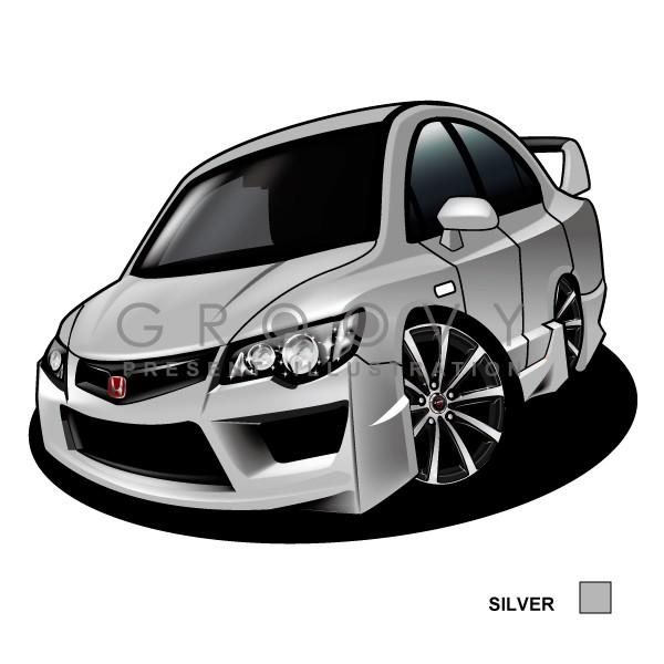 車好き プレゼント ホンダ シビック タイプR セダン FD2 車 ポスター