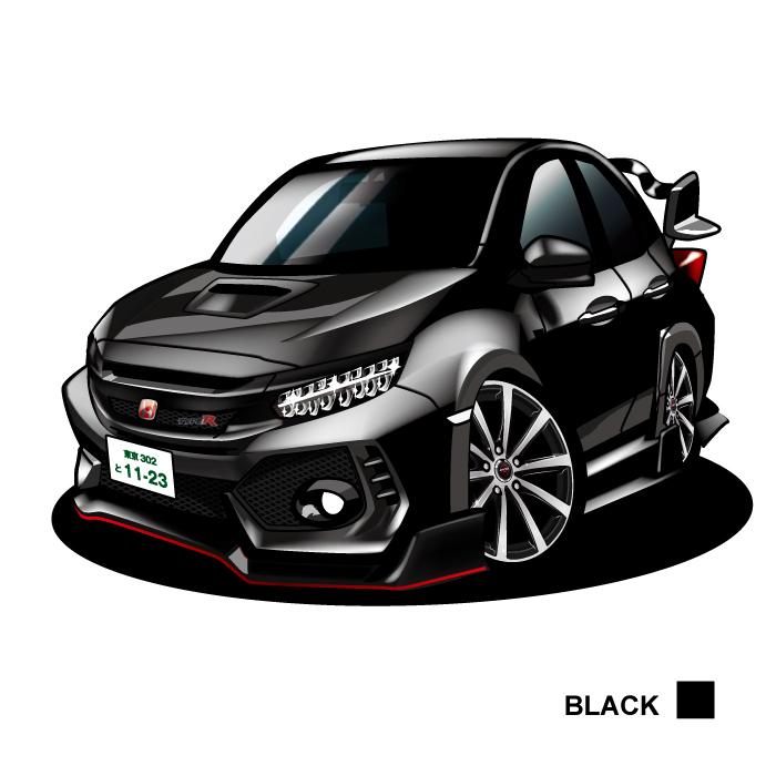 車好き プレゼント ホンダ シビック タイプR FK8 車 イラスト 2L版