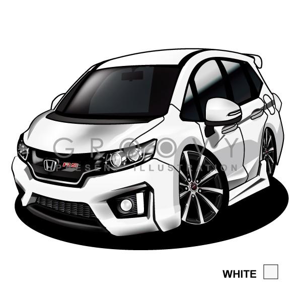 ホンダ フィット3代目 車 イラスト 版 グルービー Honda Fit ステッカーも追加ok パーツ グッズ アクセサリー Hon Fit3d black 車イラストの専門店 Groovy 通販 Yahoo ショッピング