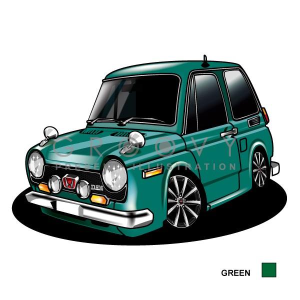 車好き プレゼント ホンダ N360 車 イラスト 版 グルービー Honda アート パーツ オーナー グッズ ギフト アクセサリー Hon N360 black Care Design ヤフー店 通販 Yahoo ショッピング