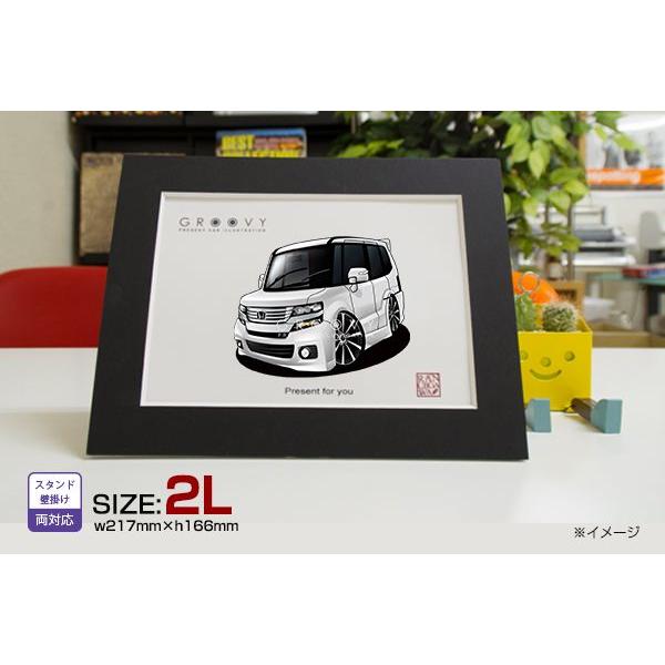 車好き プレゼント ホンダ N BOX エヌボックス 車 イラスト 2L版