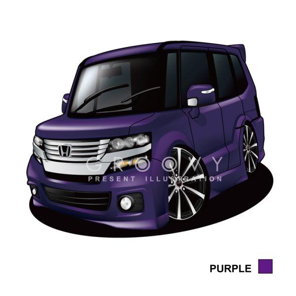 車好き プレゼント ホンダ N BOX エヌボックス 車 イラスト 2L版