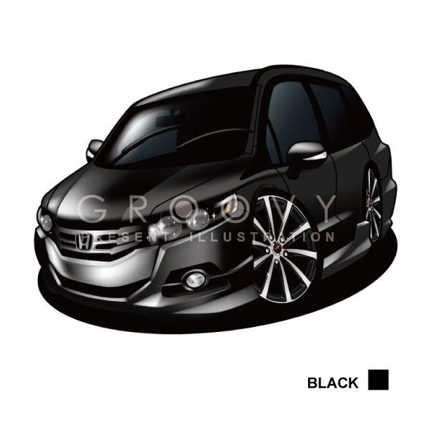 車好き プレゼント ホンダ オデッセイ RB3-4 車 イラスト 2L版