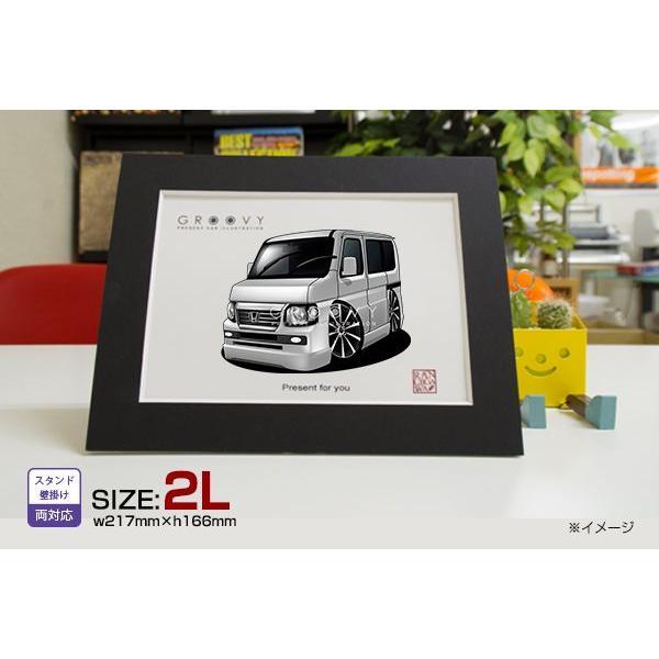 車好き プレゼント ホンダ バモス 車 イラスト 2L版 グルービー honda