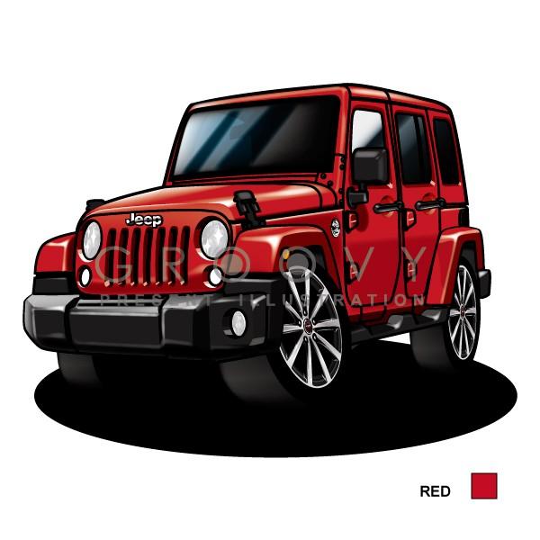 ジープ ラングラー アンリミテッド 車 イラスト 版 グルービー Jeep Wrangler Unlimited ステッカーも追加ok パーツ グッズ アクセサリー Jeep Wranglerunlim black 車イラストの専門店 Groovy 通販 Yahoo ショッピング