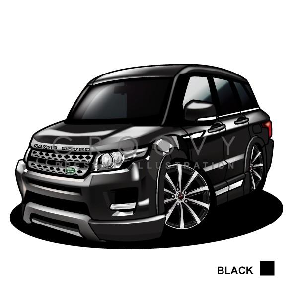 Land Rover RangeRover アートスケッチ サイン、専用ケース付 Land Rover RangeRover アートスケッチ サイン、専用ケース付