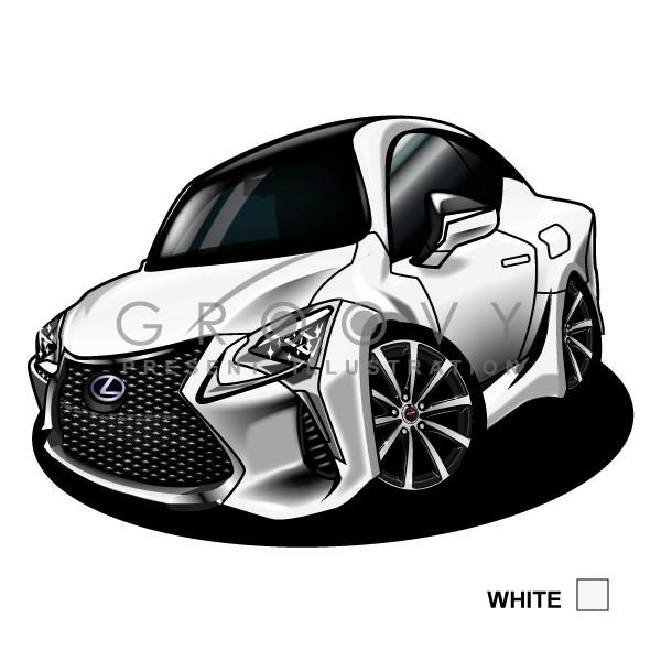 車好き プレゼント レクサス LC 500 車 イラスト A4版高級フレーム