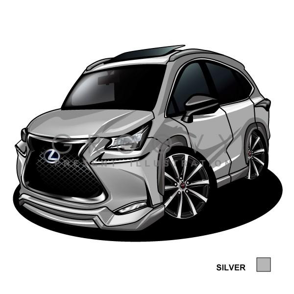 車好き プレゼント レクサス NX 車 イラスト 2L版 グルービー LEXUS lexus アート パーツ オーナー グッズ ギフト アクセサリー｜groovys｜04