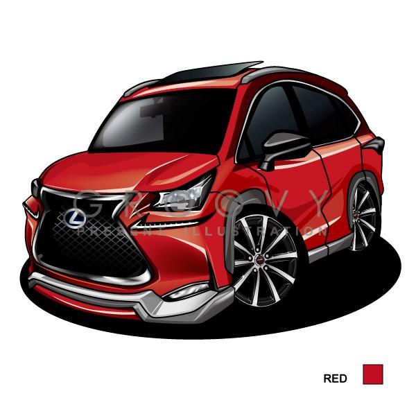 車好き プレゼント レクサス NX 車 イラスト A4版高級フレーム