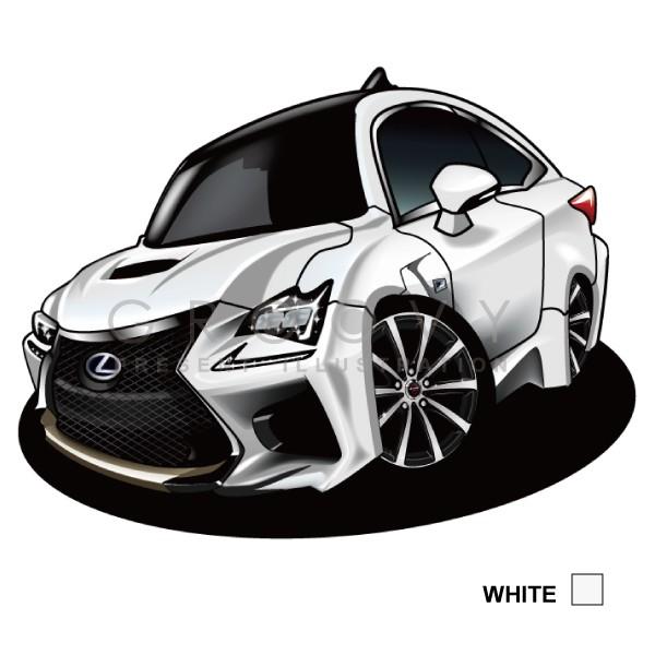 車好き プレゼント レクサス RC F 車 イラスト A4版 グルービー LEXUS
