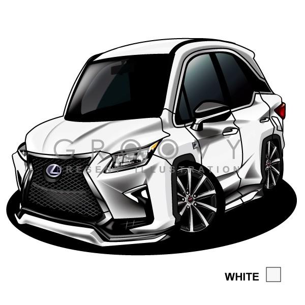 車好き プレゼント レクサス RX FSPORT ver2 車 イラスト 2L版