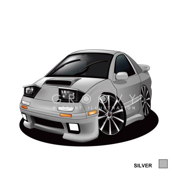 車好き プレゼント マツダ RX7 FC3S 車 イラスト 2L版