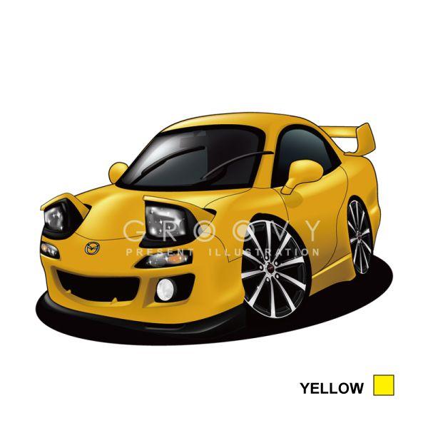 車好き プレゼント マツダ Rx 7 Fd3s 車 イラスト 版高級フレーム グルービー Mazda ｆｄ3ｓ ステッカーも追加ok パーツ グッズ アクセサリー Maz Fd3s 車イラストの専門店 Groovy 通販 Yahoo ショッピング