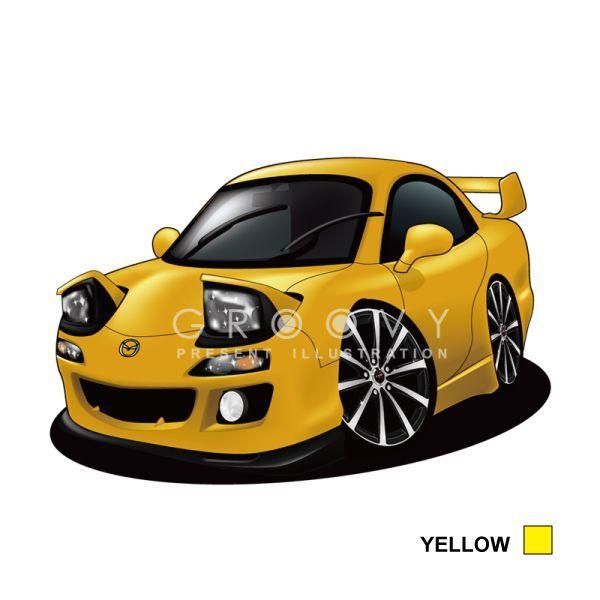 車好き プレゼント マツダ RX7 FD3S 車 イラスト A4版フレーム グルービー ｆｄ3ｓ アート パーツ オーナー グッズ ギフト アクセサリー |  | 03