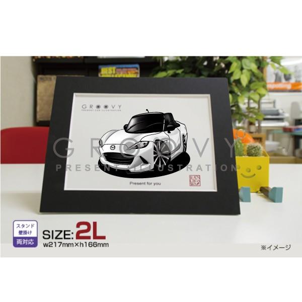 車好き プレゼント マツダ ロードスター ND 車 イラスト 2L版